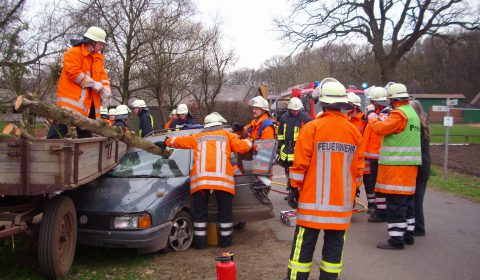 DRK und Feuerwehr proben den Ernstfall